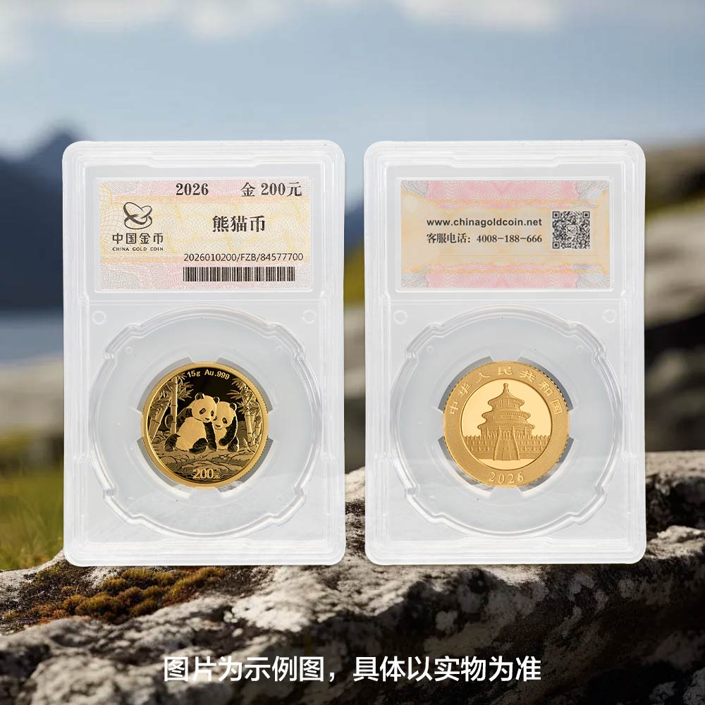 2026版熊猫普制15克封装金币