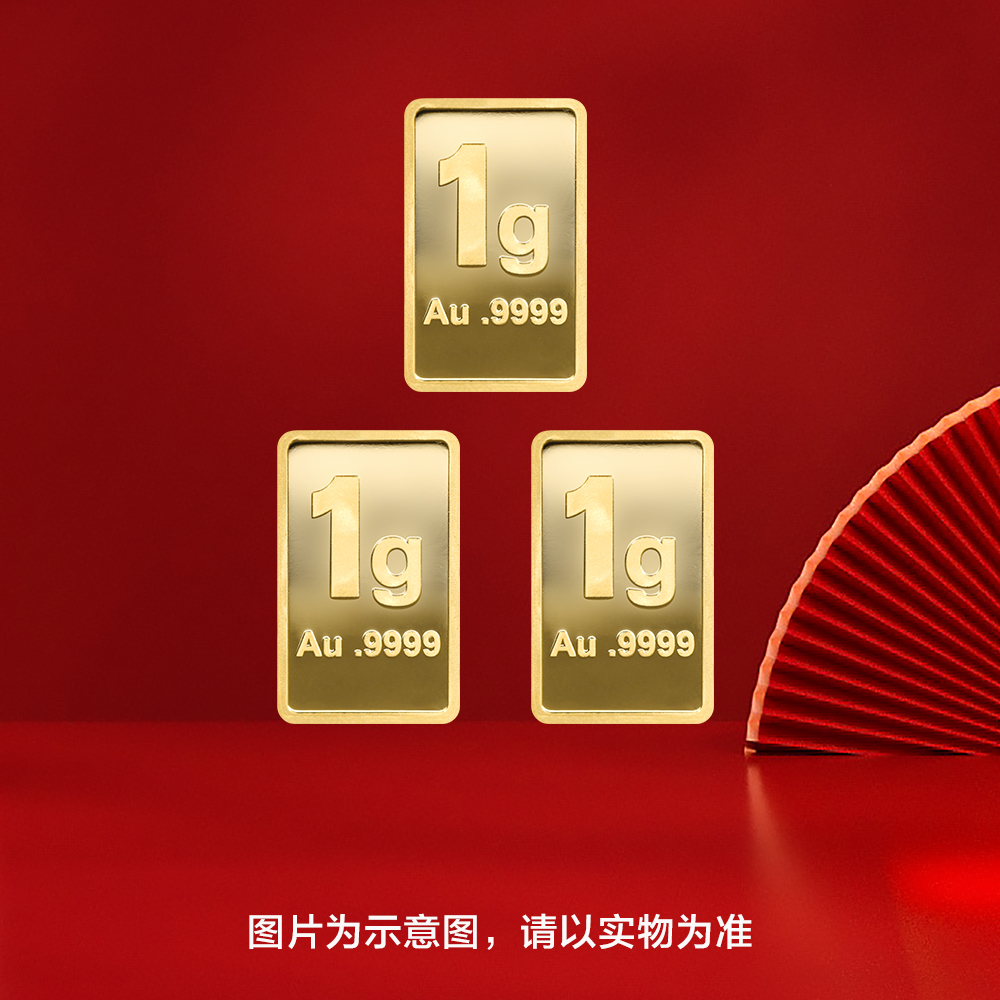 中国金币迷你金1克（金币云商）3枚装
