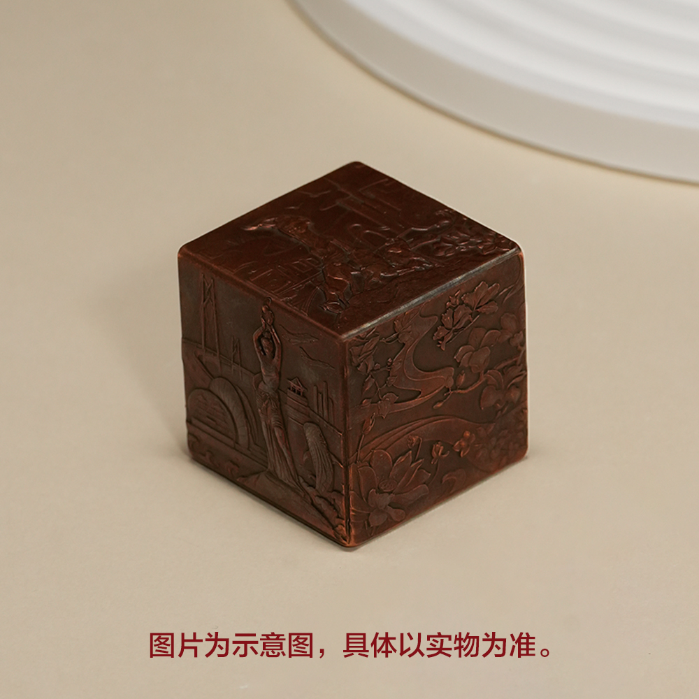 “湾区荣耀”粤港澳大湾区六面体铜摆件